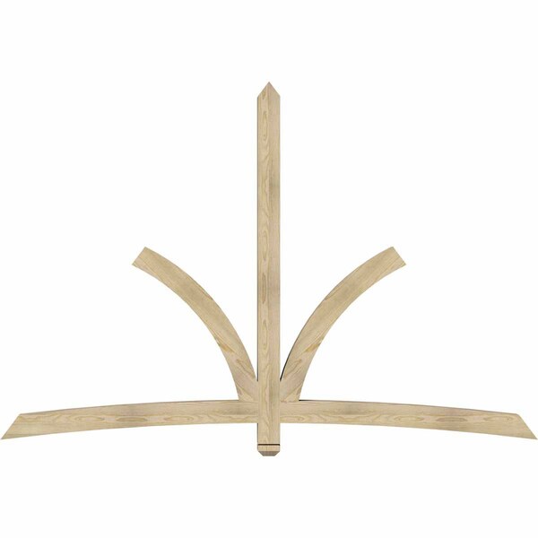 Ekena Millwork Davenport Rough Sawn Timber Gable Bracket, Douglas Fir, 96"W x 64"H x 4"D x 4"F, 16/12 Pitch GBW096X64X0404DAV00RDF - main